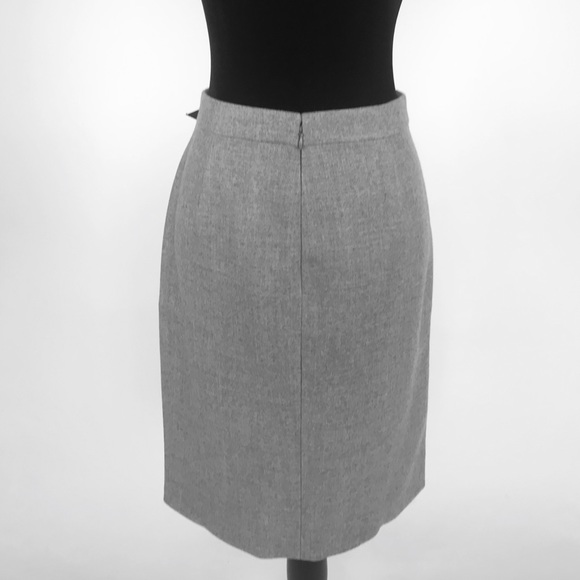 J.Crew NWT Bow Seam Wool Pencil Skirt Gray 6 - Picture 7 of 8